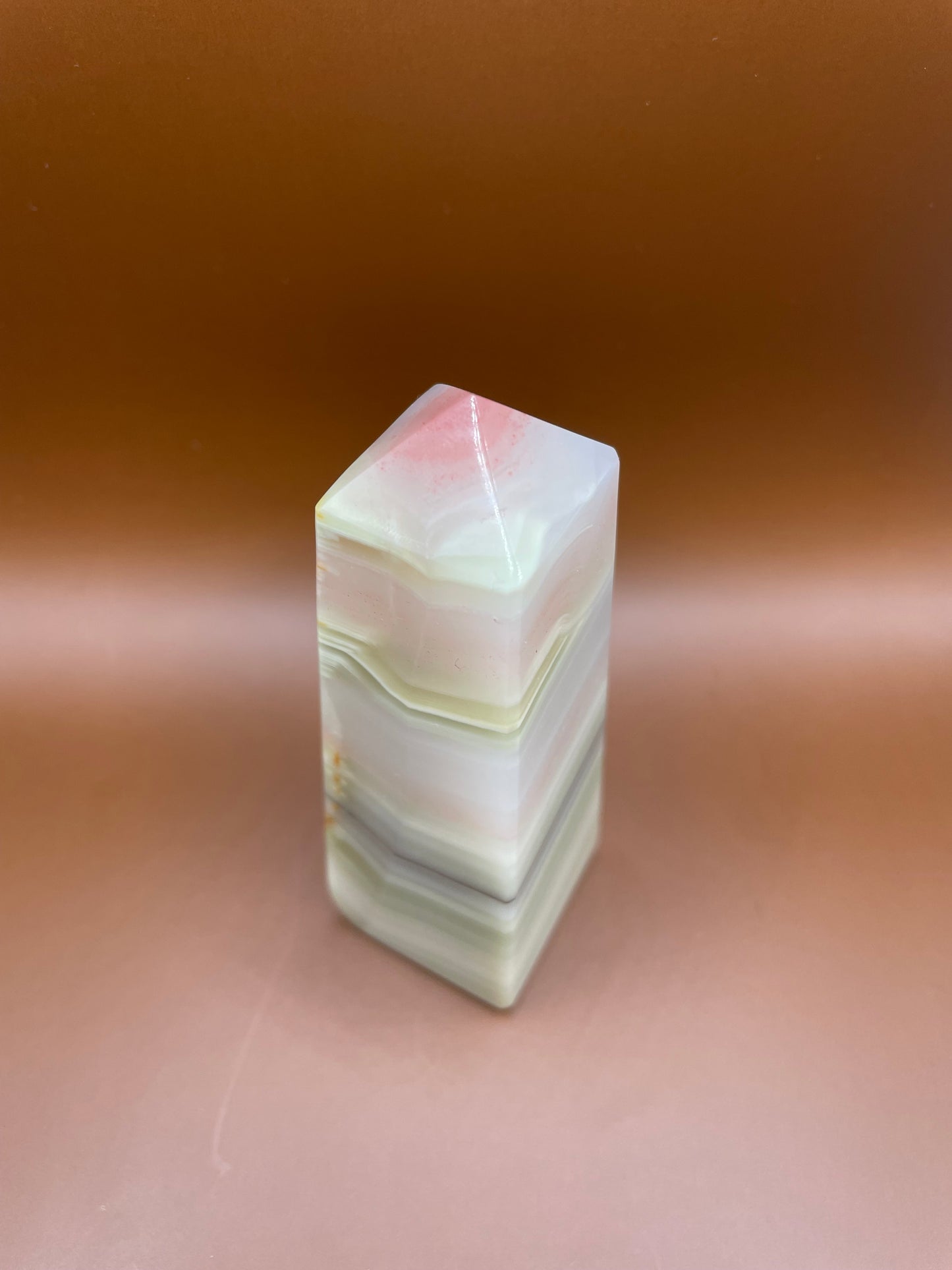 Pink Banded Onyx Tower no. 1