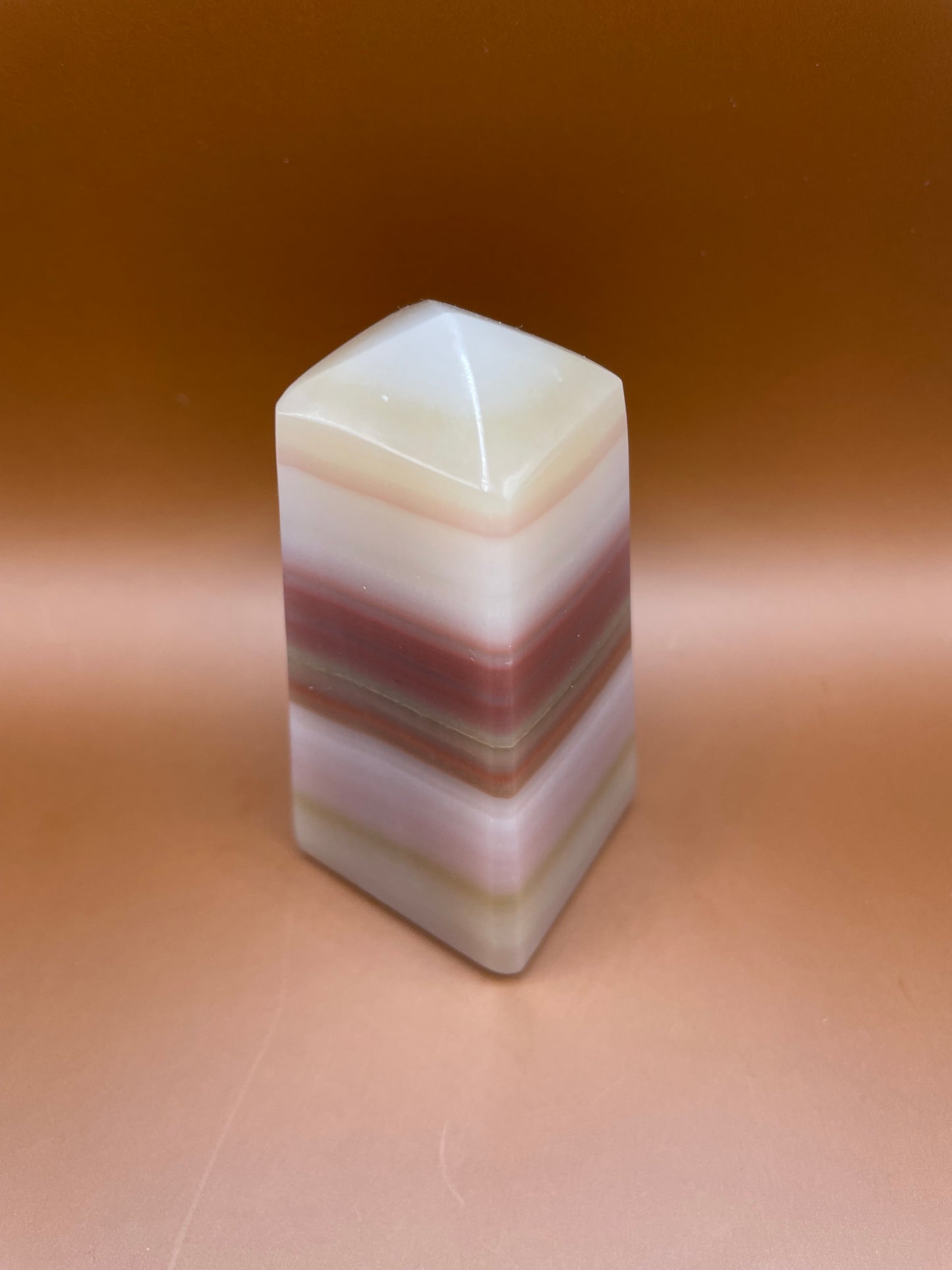 Pink Banded Onyx Tower no. 2