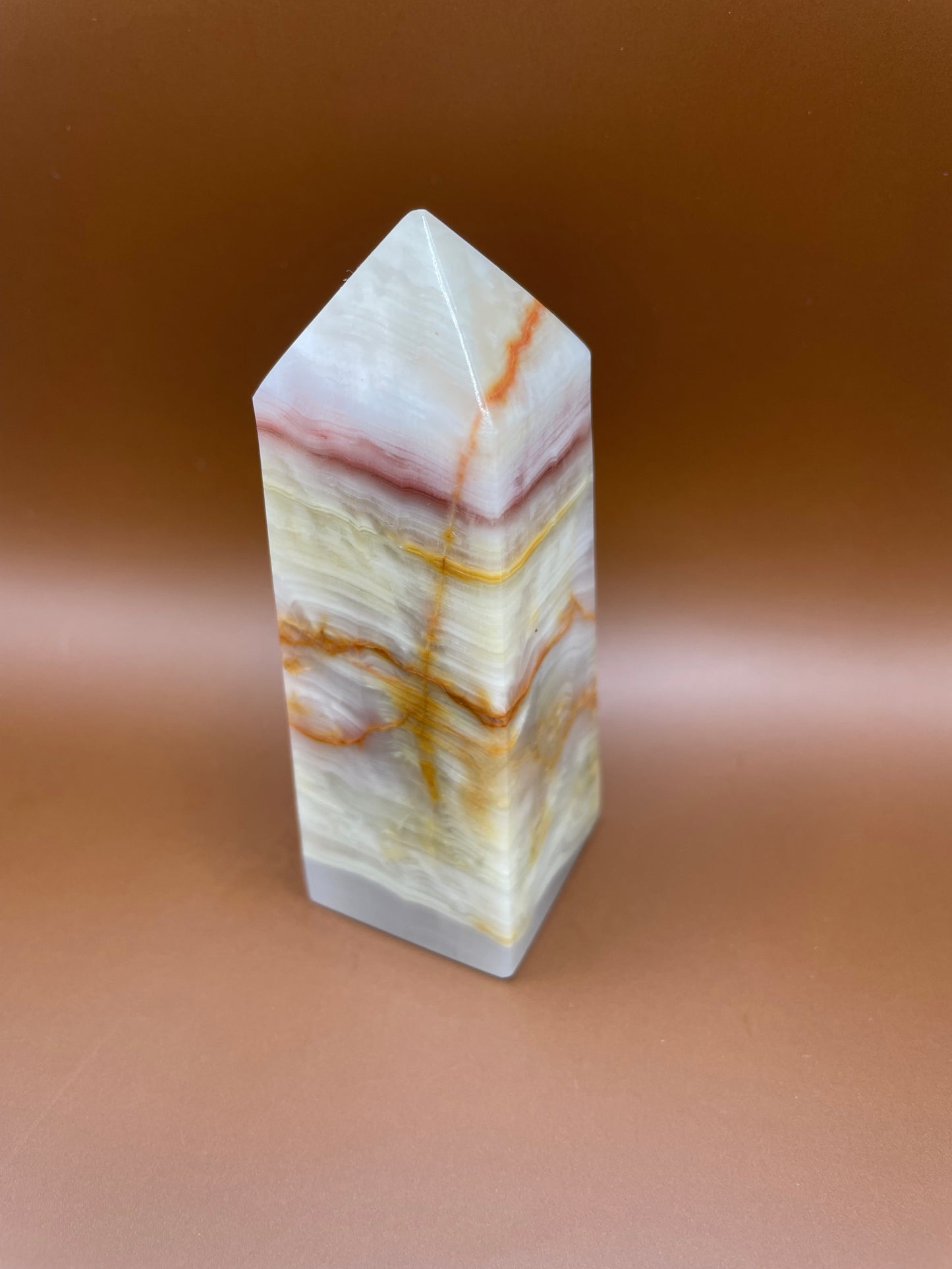 Pink Banded Onyx Tower no. 3