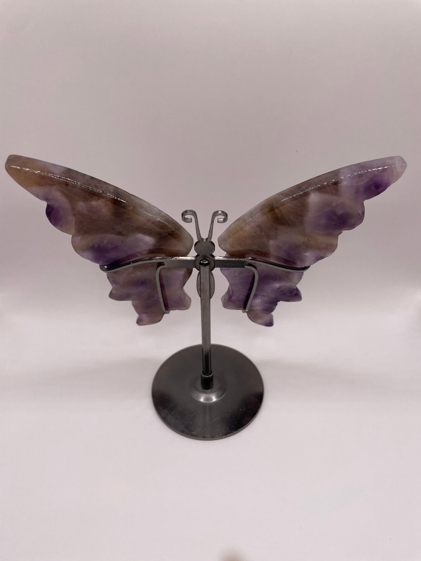 Chevron Amethyst Butterfly on Metal Stand no. 1