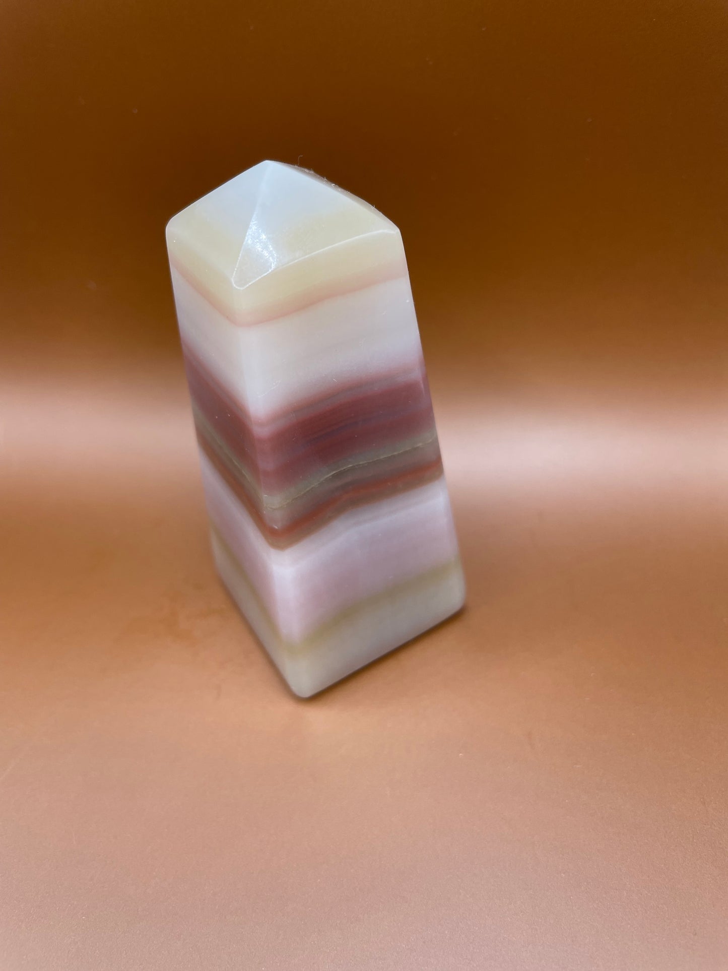 Pink Banded Onyx Tower no. 2