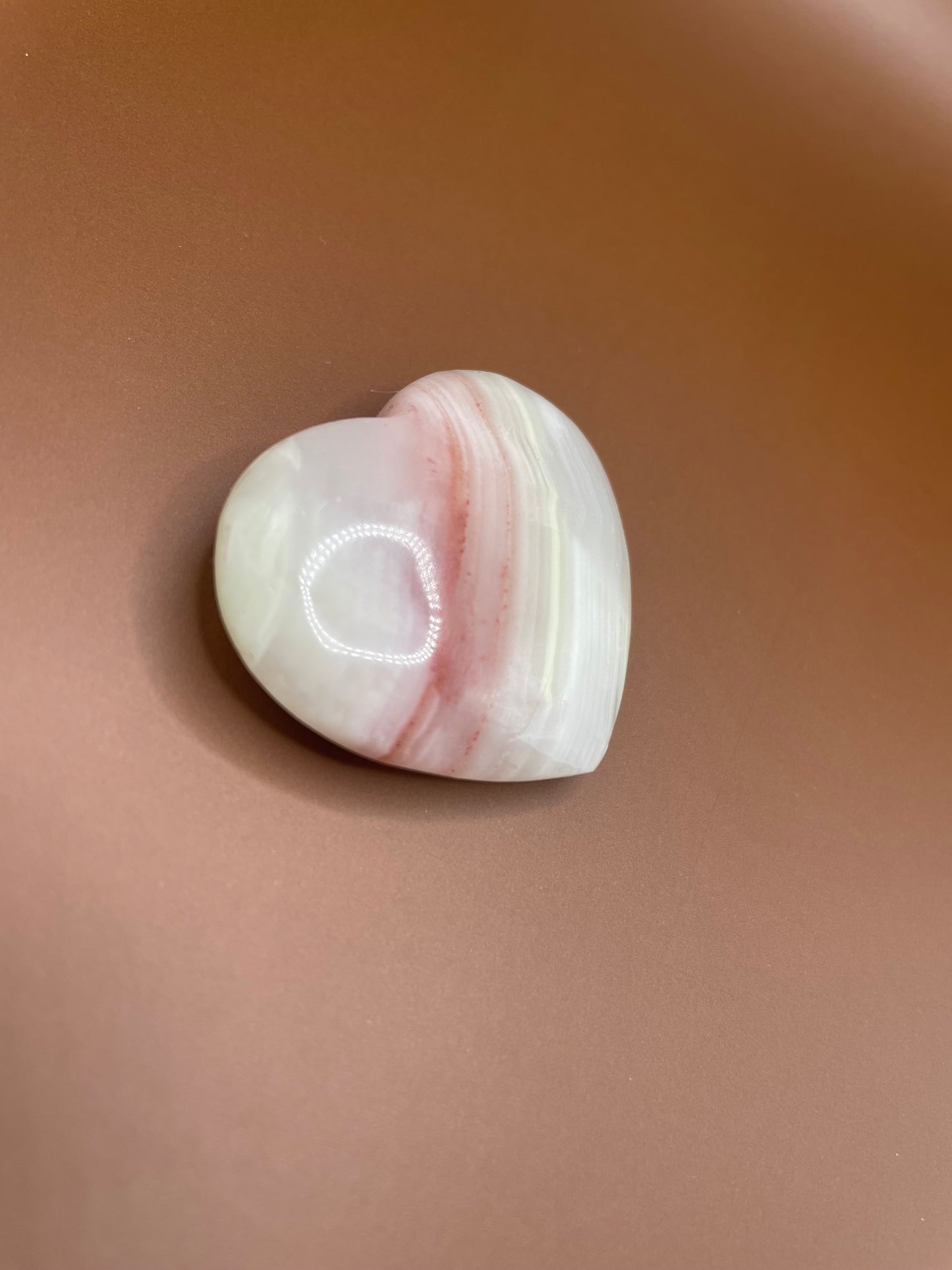 Pink Banded Onyx Heart no. 1