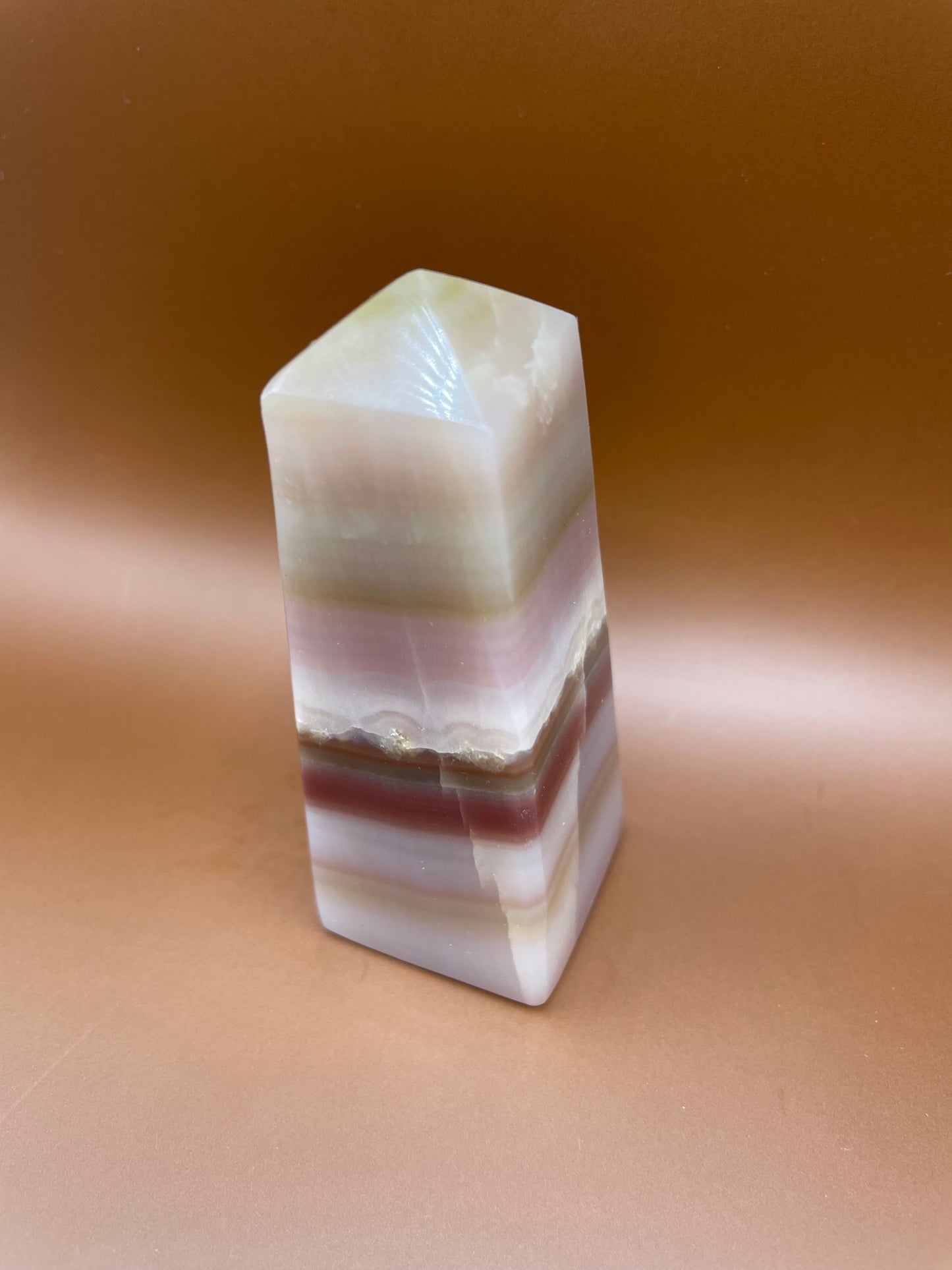 Pink Banded Onyx Tower no. 5