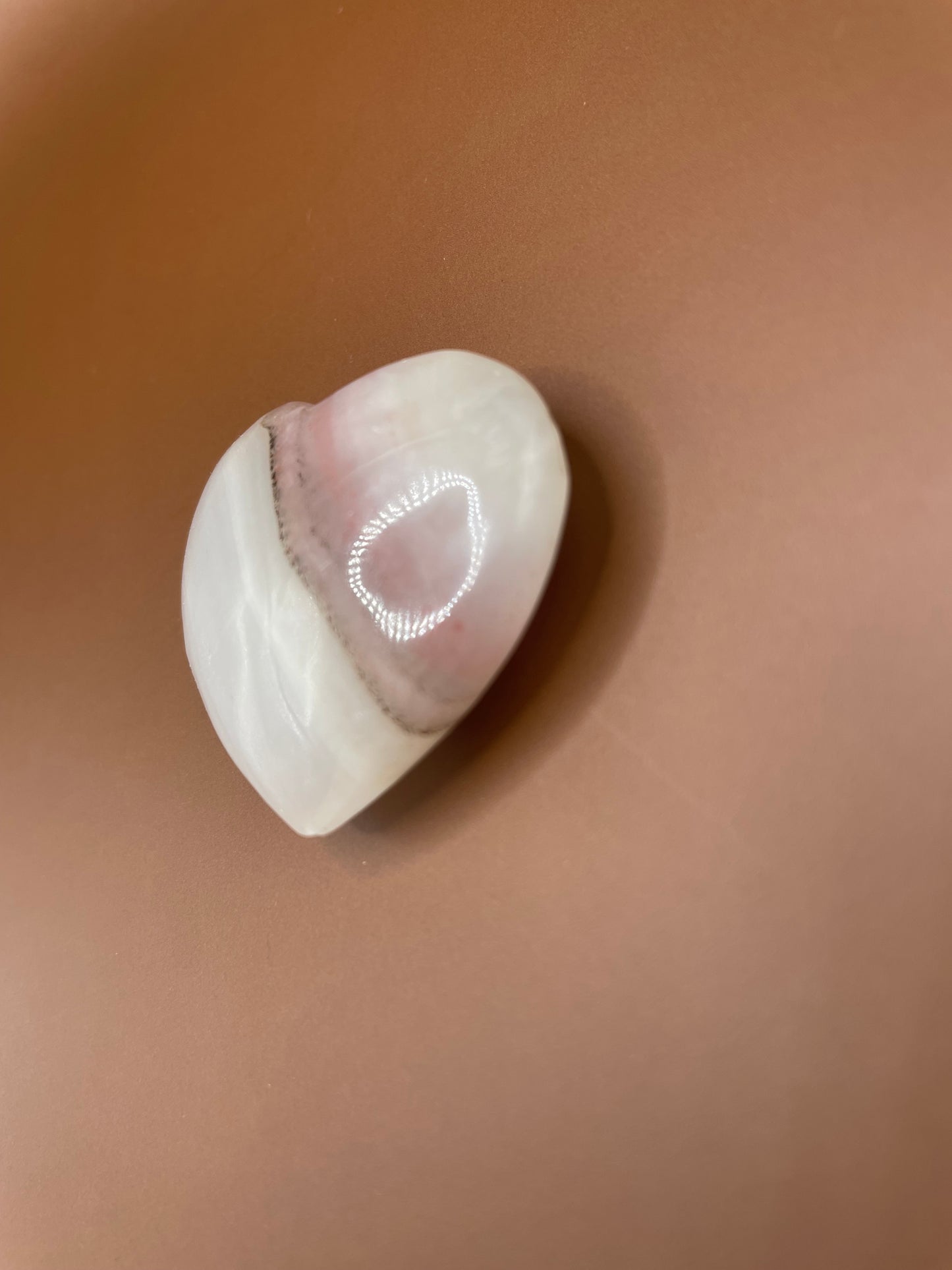 Pink Banded Onyx Heart no. 9