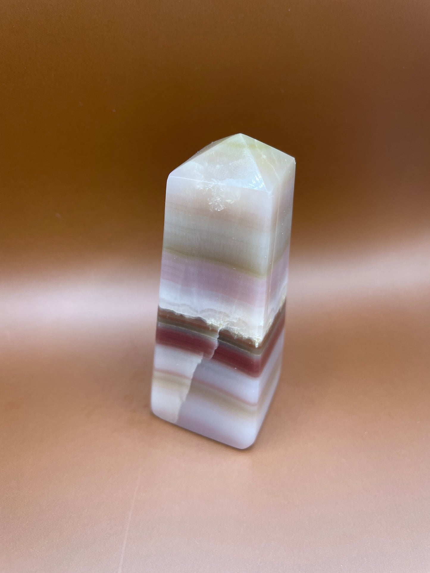 Pink Banded Onyx Tower no. 5