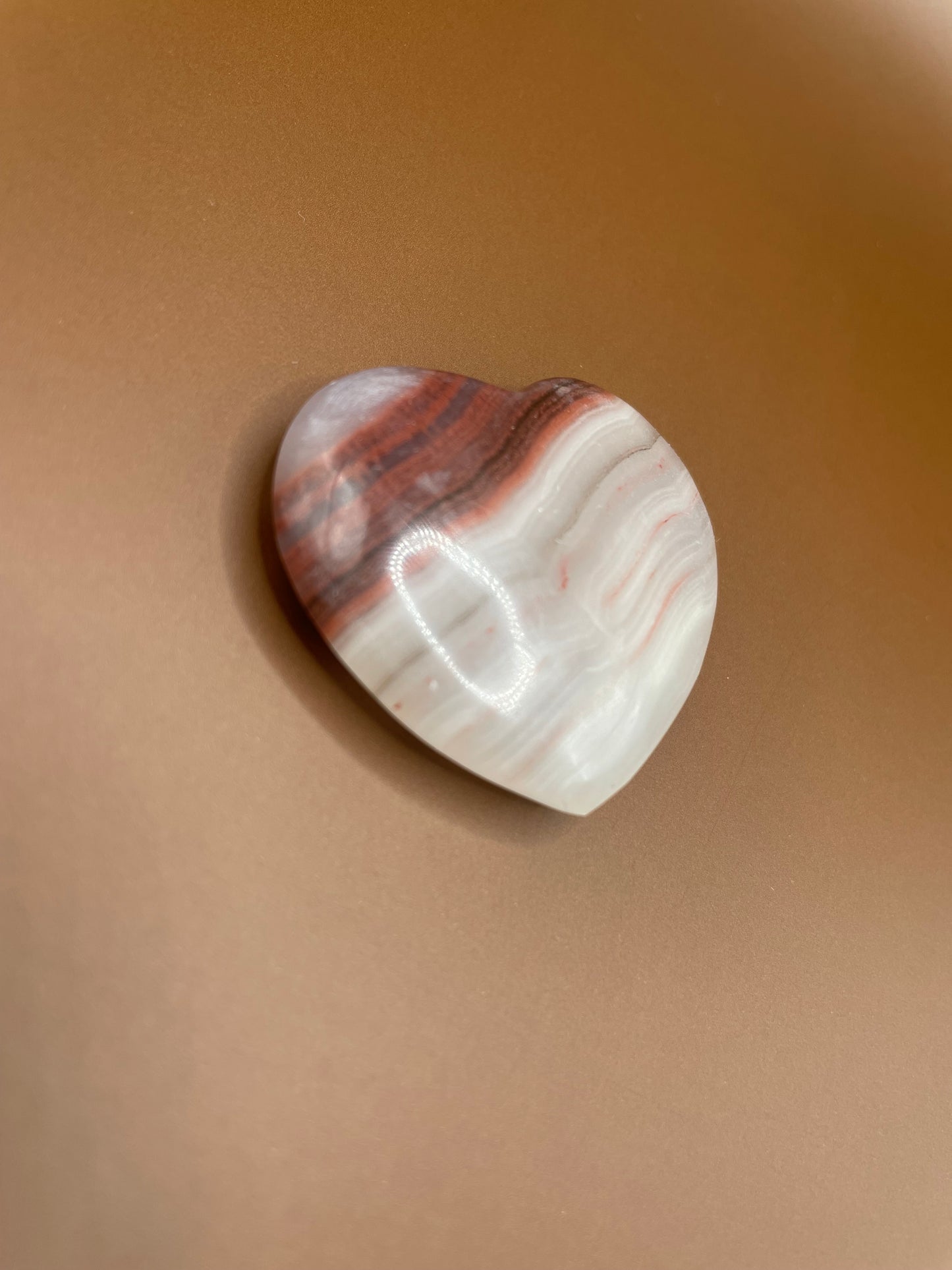 Pink Banded Onyx Heart no. 2