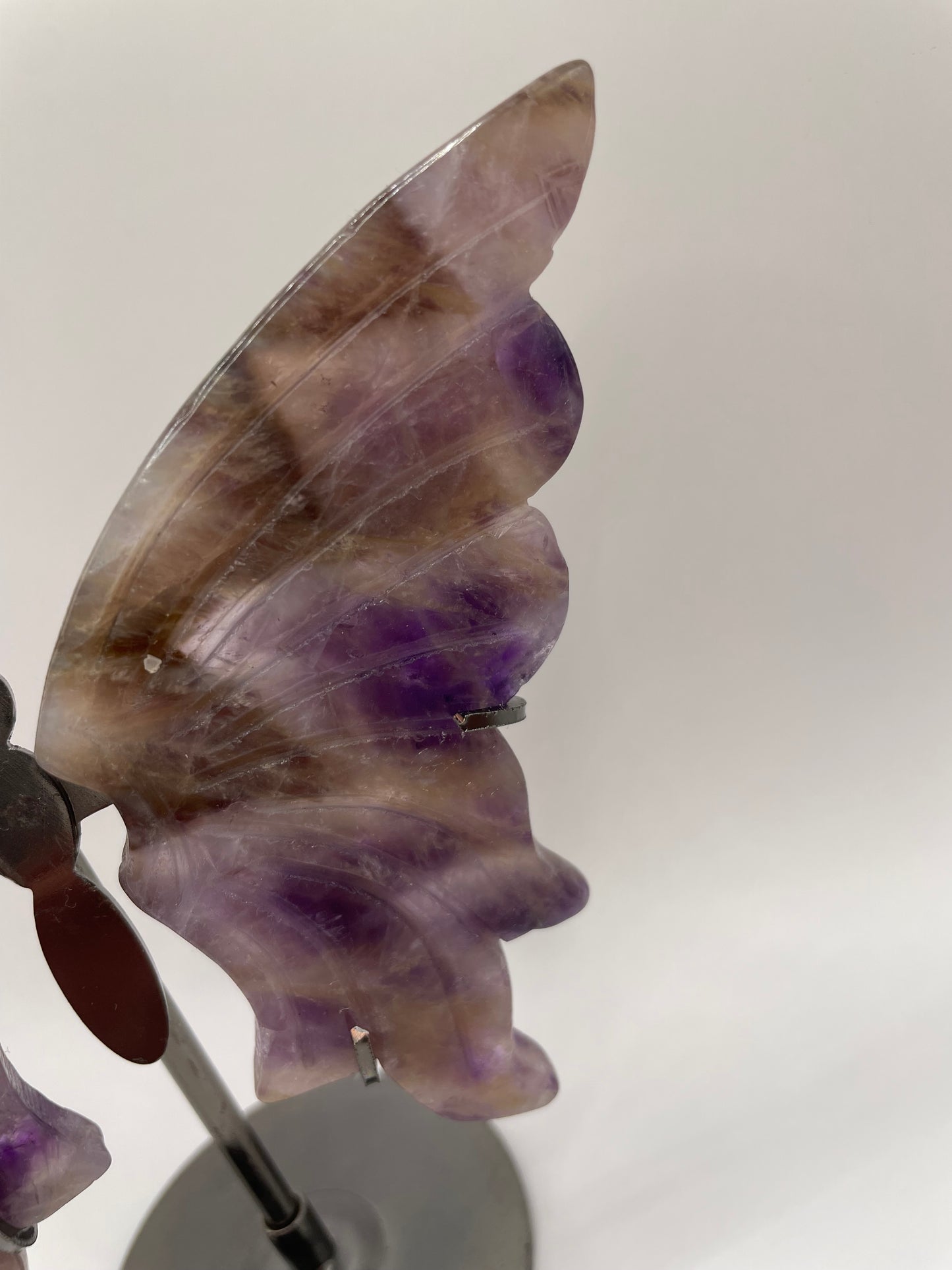 Chevron Amethyst Butterfly on Metal Stand no. 1