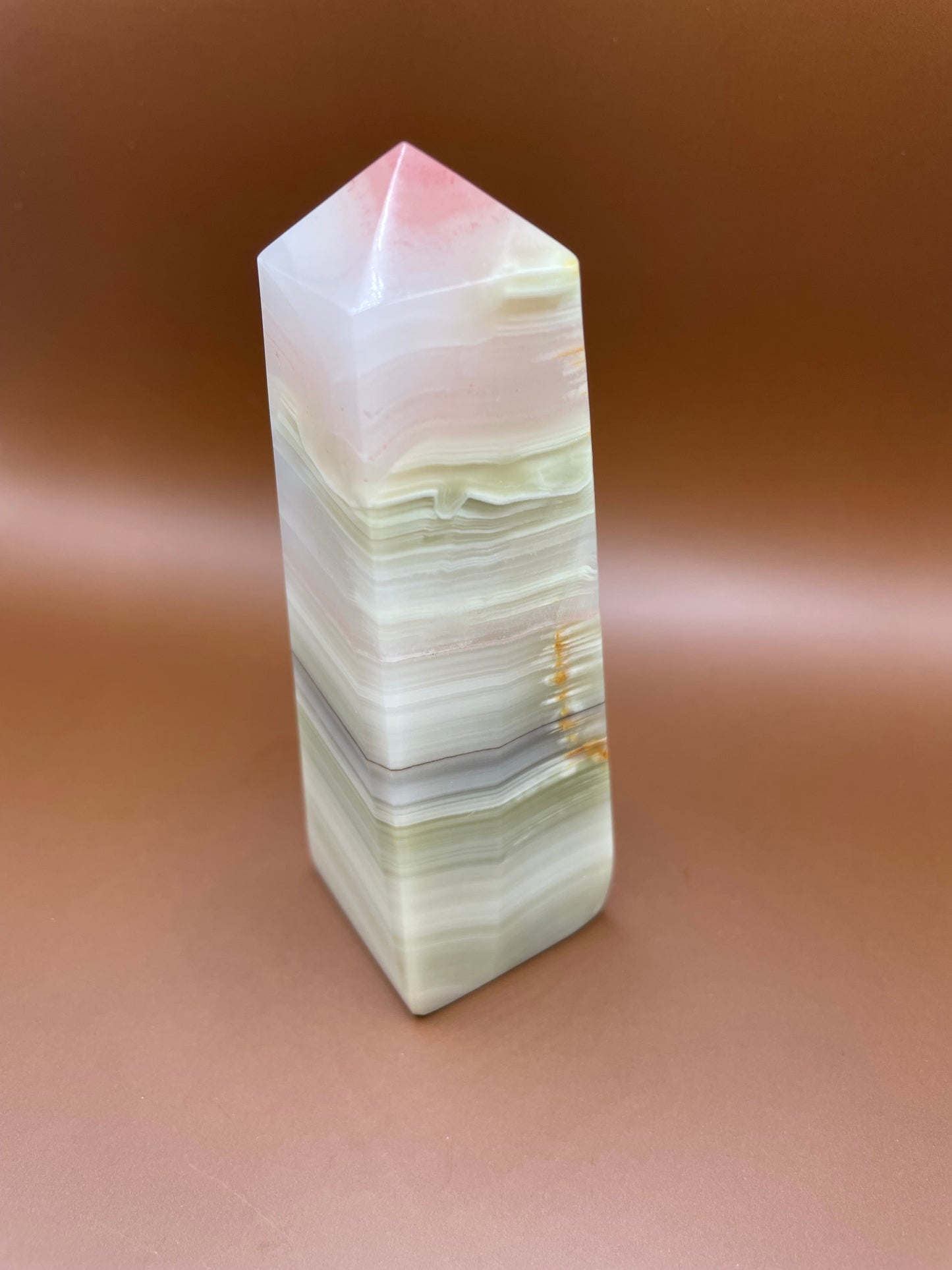 Pink Banded Onyx Tower no. 1