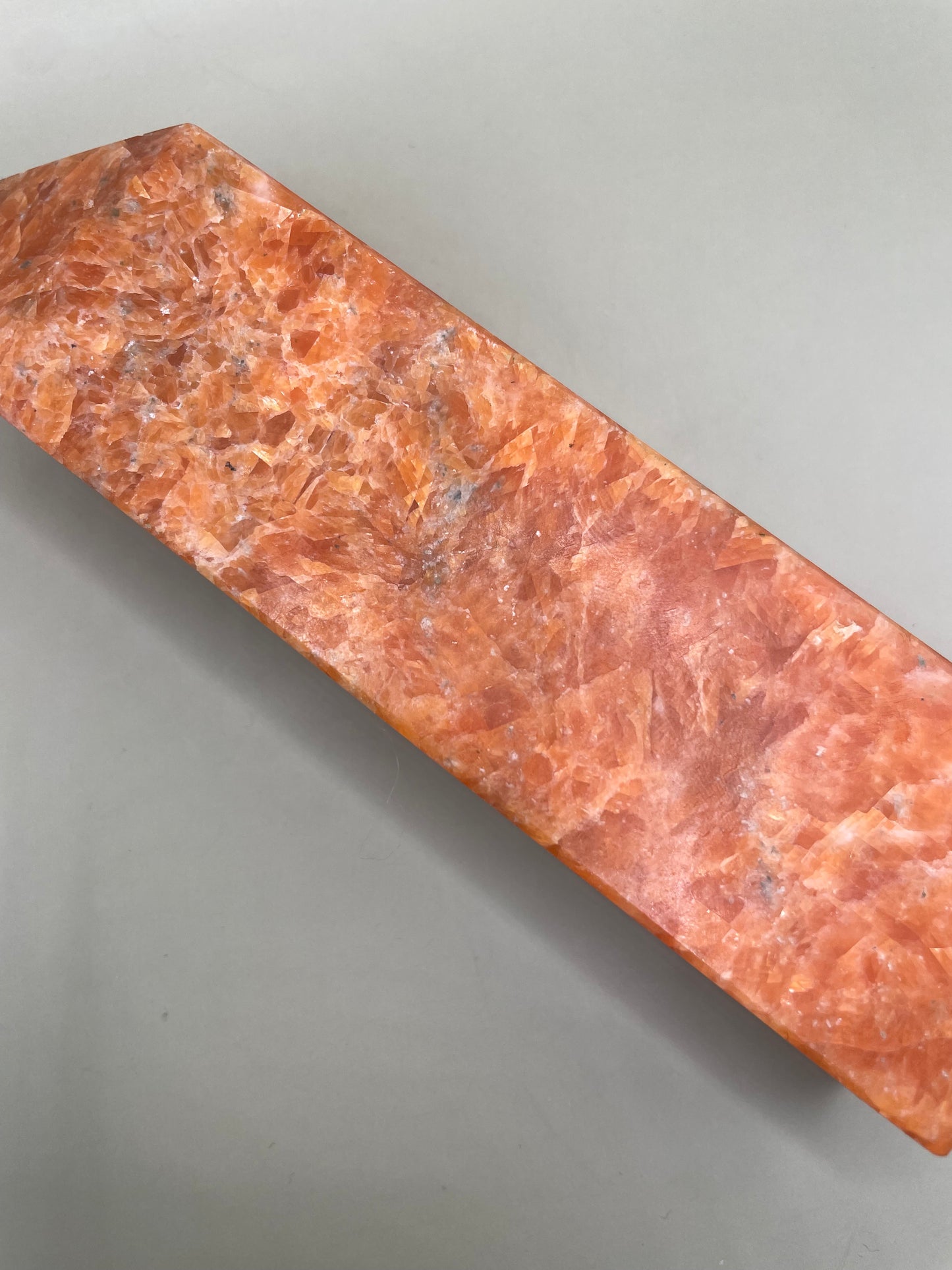Witching Hour Treasures: Orange Calcite with Blue Apatite Tower no. 3