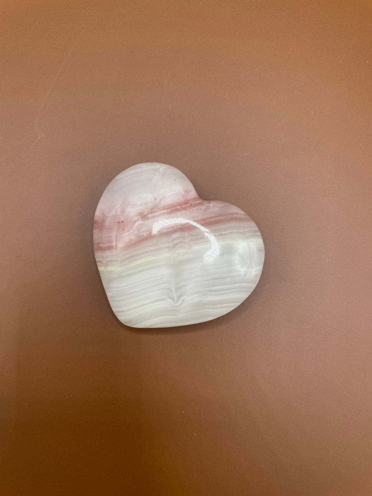 Pink Banded Onyx Heart no. 5
