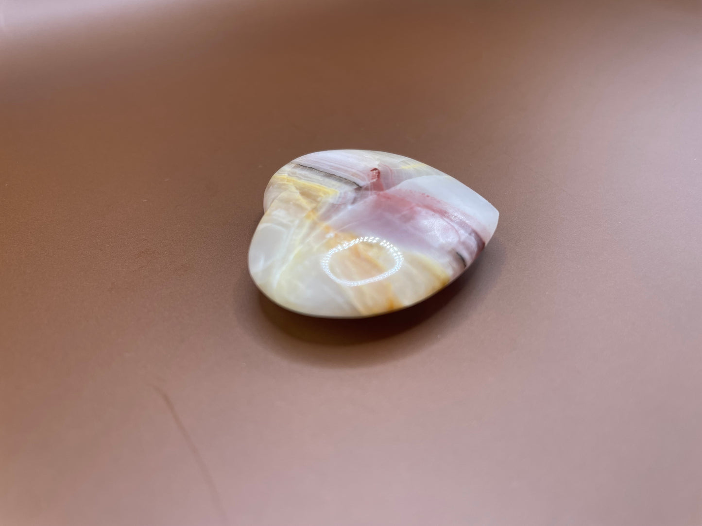Pink Banded Onyx Heart no. 6
