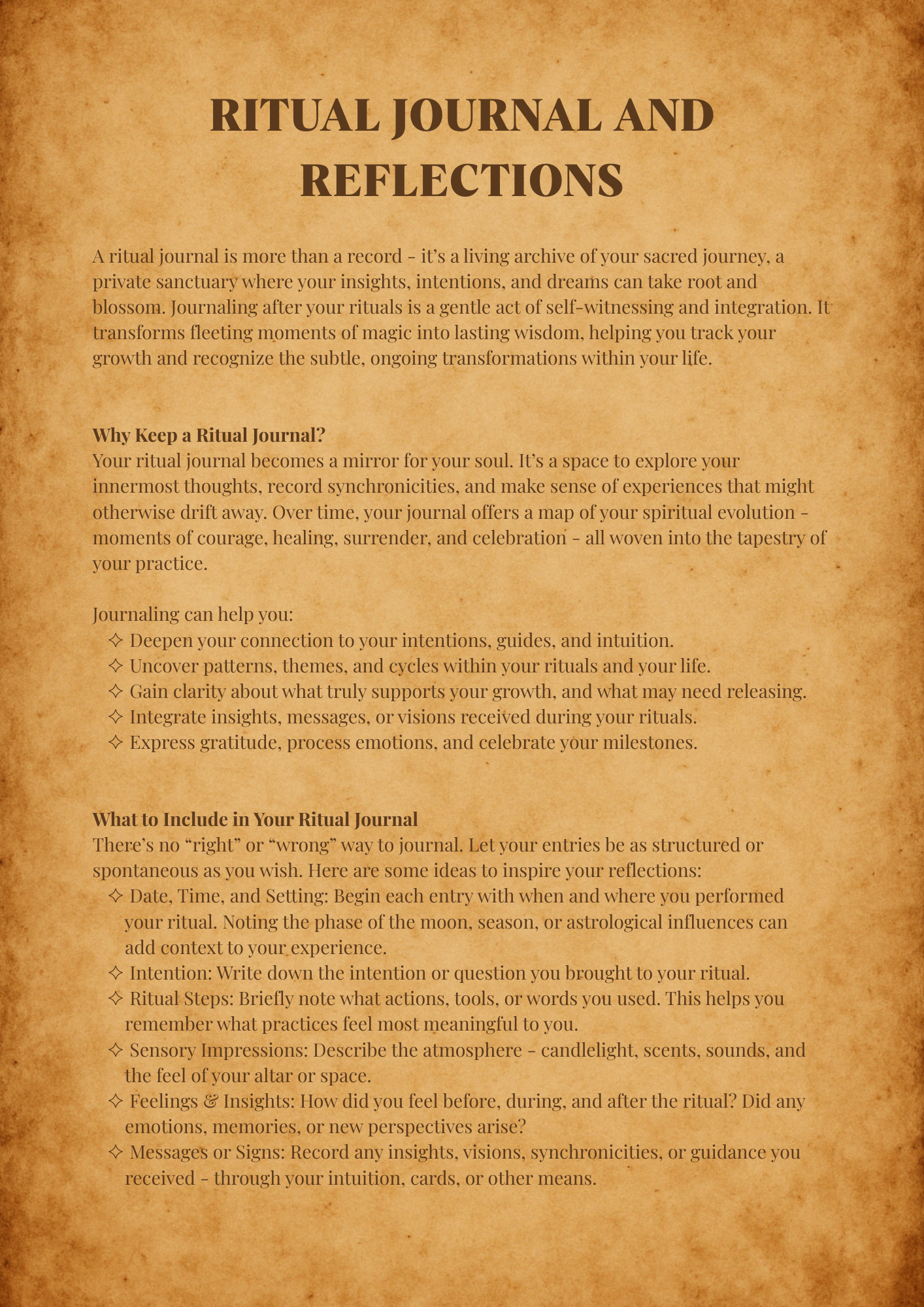 The Astra Sanctuary's Ritual Guide