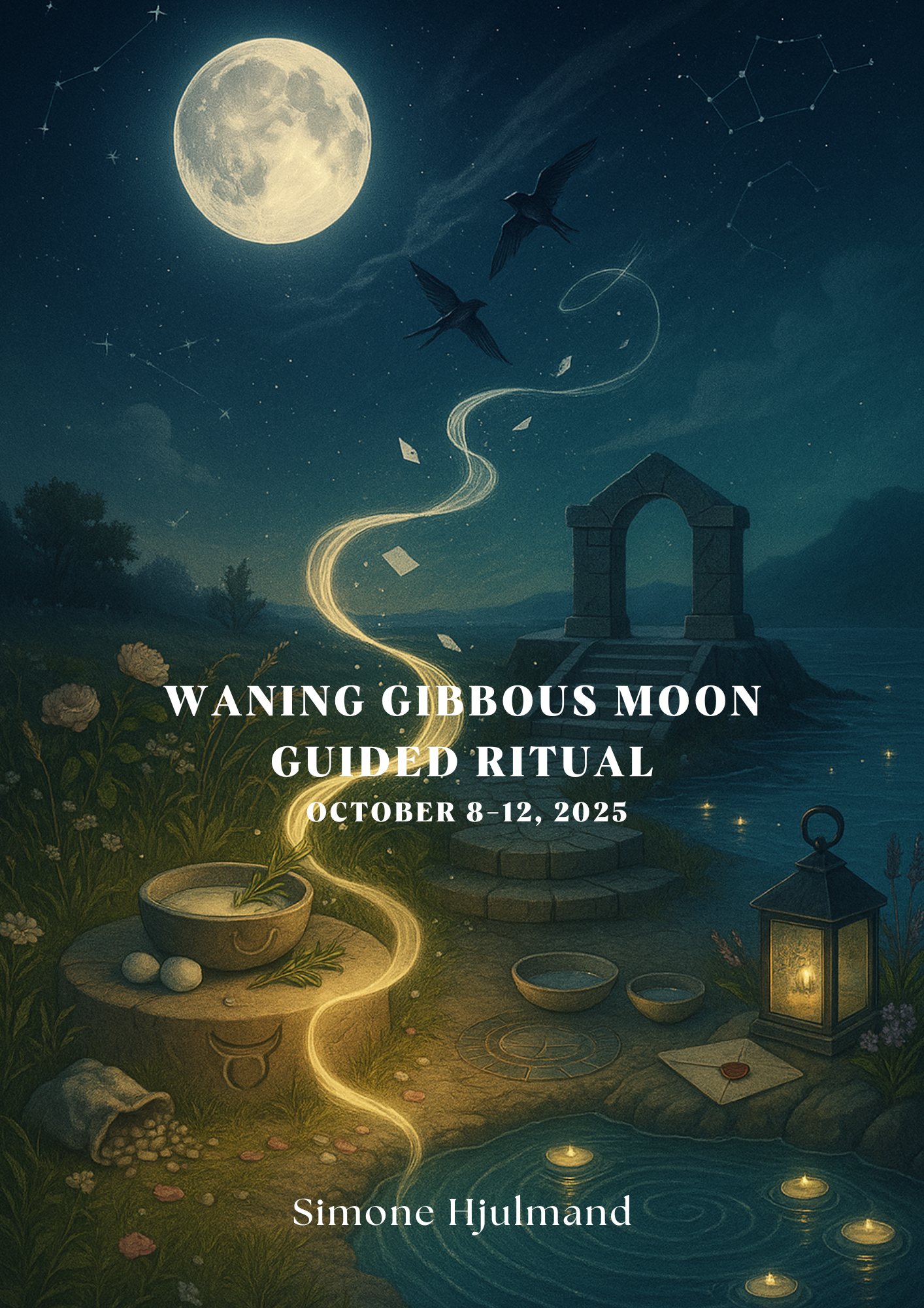 Waning Gibbous Moon in Taurus to Gemini to Cancer (October 8–12, 2025) Guided Ritual
