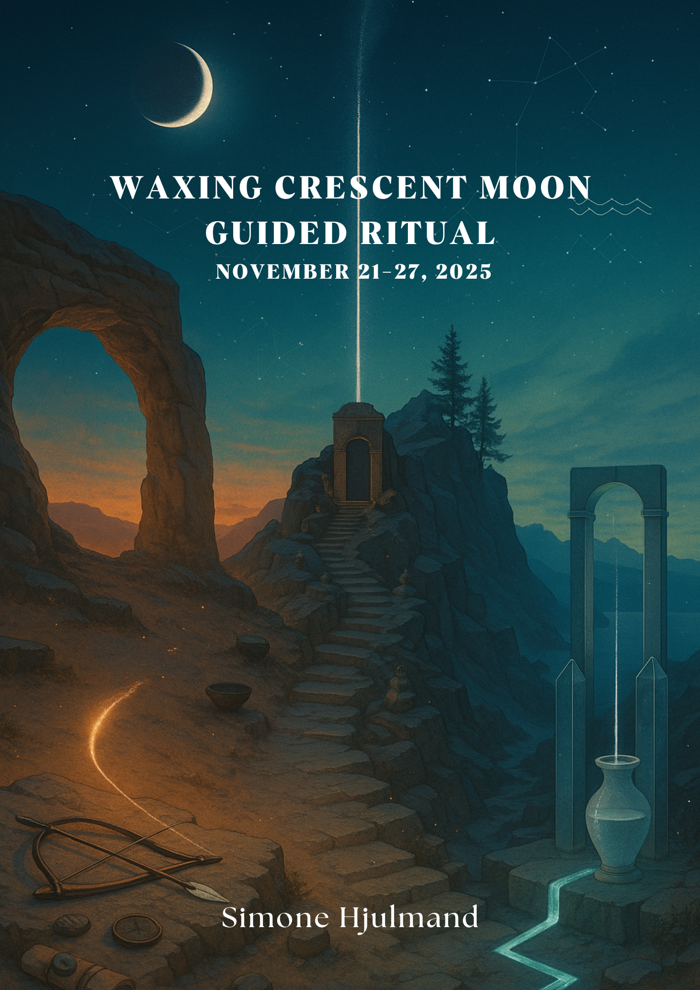 Waxing Crescent Moon in Sagittarius to Capricorn to Aquarius (November 21–27, 2025) Guided Ritual