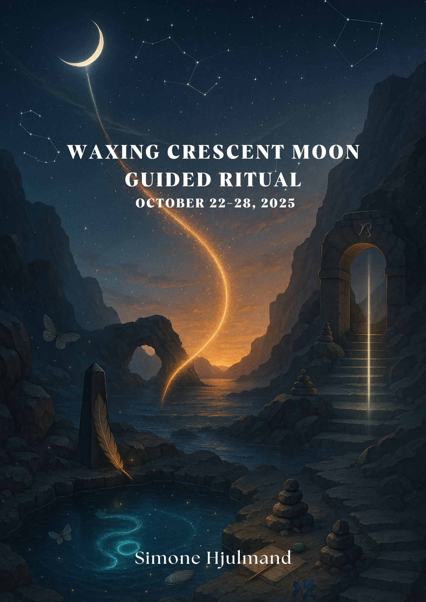 Waxing Crescent Moon in Scorpio to Sagittarius to Capricorn (October 22–28, 2025) Guided Ritual