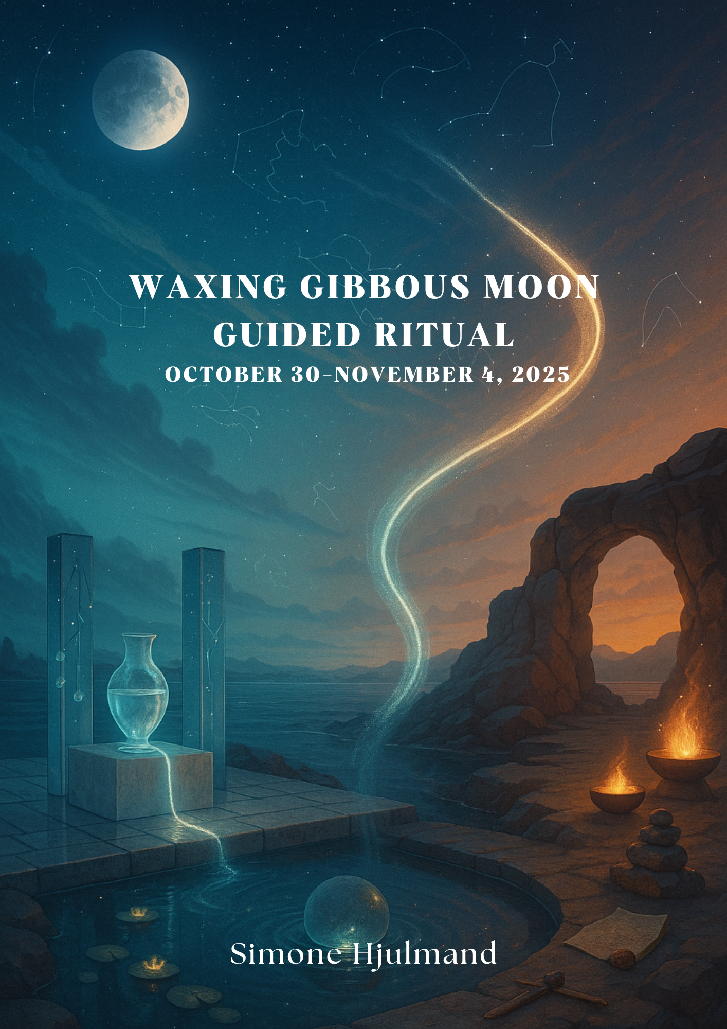 Waxing Gibbous Moon in Aquarius to Pisces to Aries (October 30–November 4, 2025) Guided Ritual