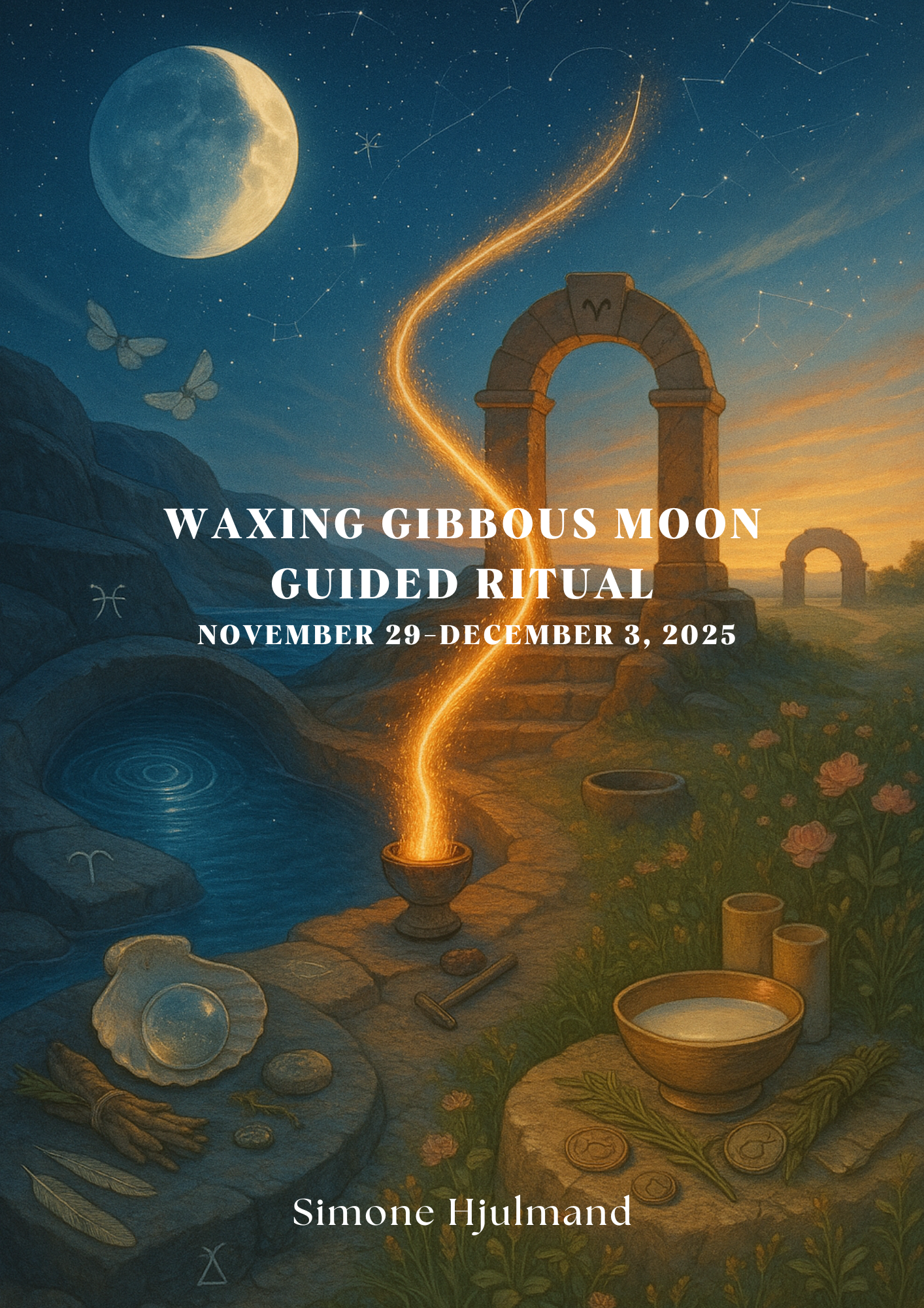 Waxing Gibbous Moon in Pisces to Aries to Taurus (November 29–December 3, 2025) Guided Ritual