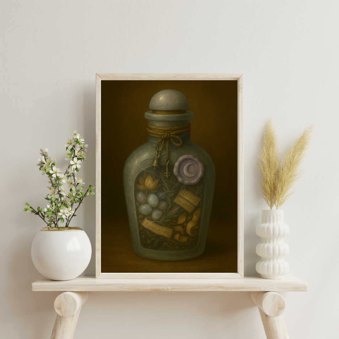 Astrological Houses Spell Jars - 12th House Digital Print