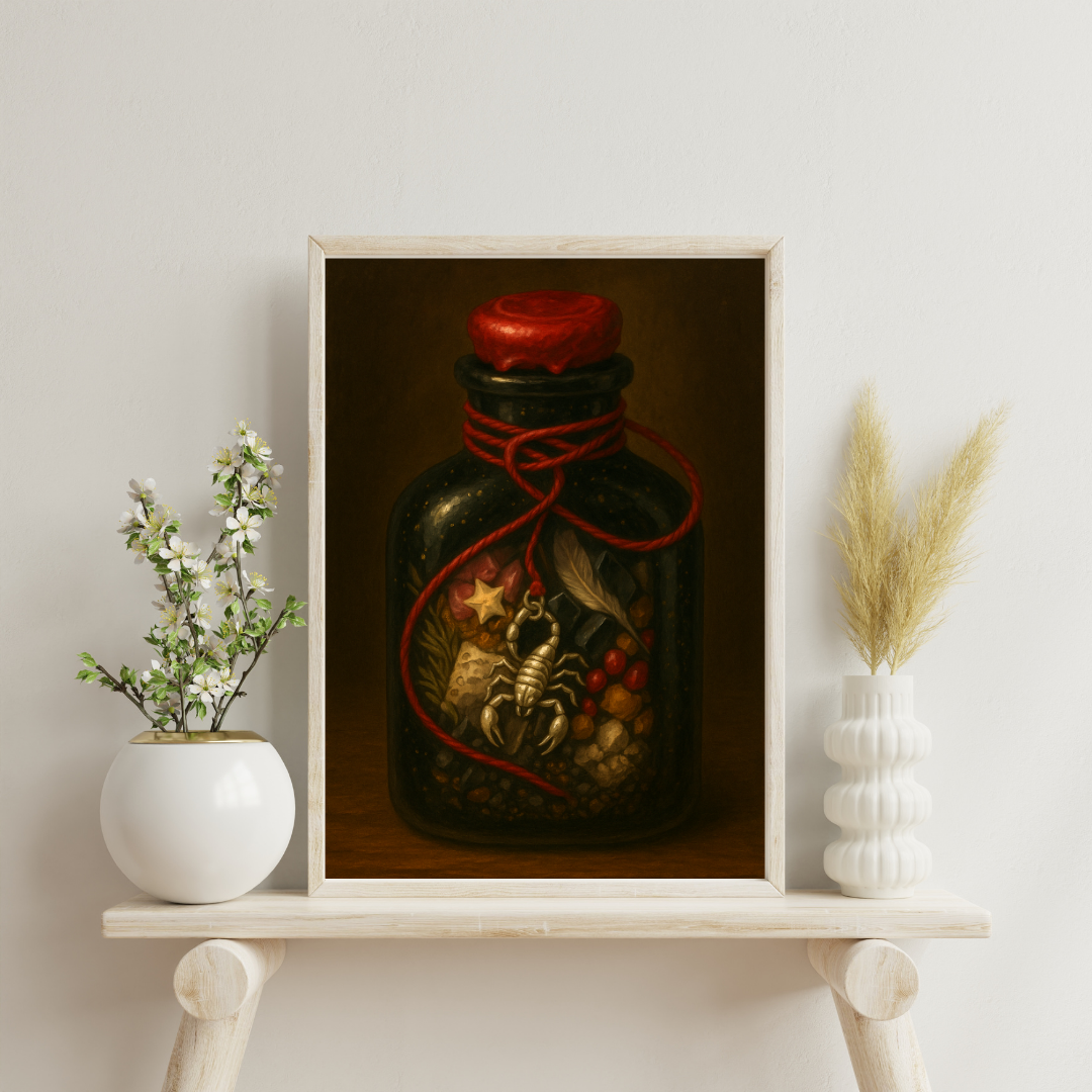Astrological Houses Spell Jars - 8th House Digital Print