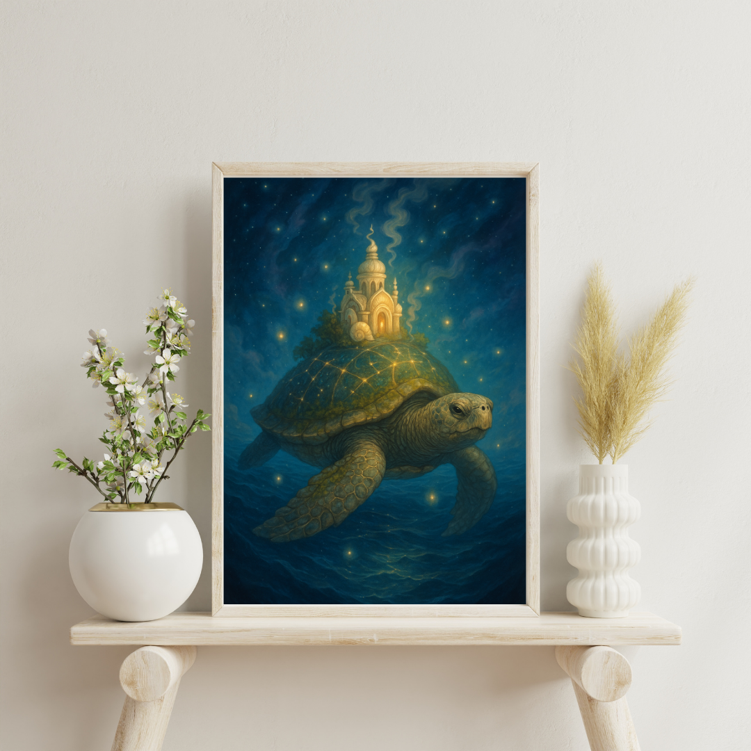 Astrological Houses Spirit Animals - 4th House: Ancestral Turtle Digital Print