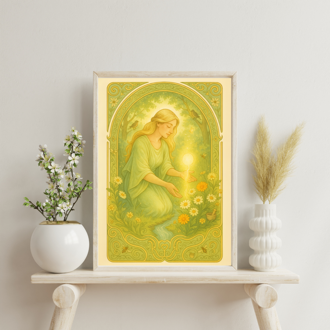 Art Nouveau Archetypes - The Healer Digital Print