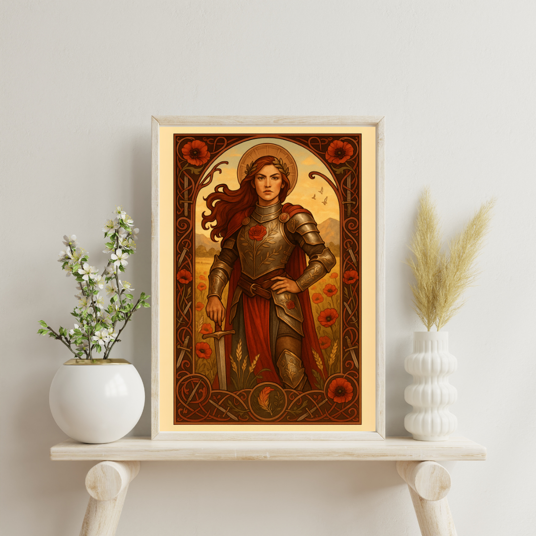 Art Nouveau Archetypes - The Warrior Digital Print