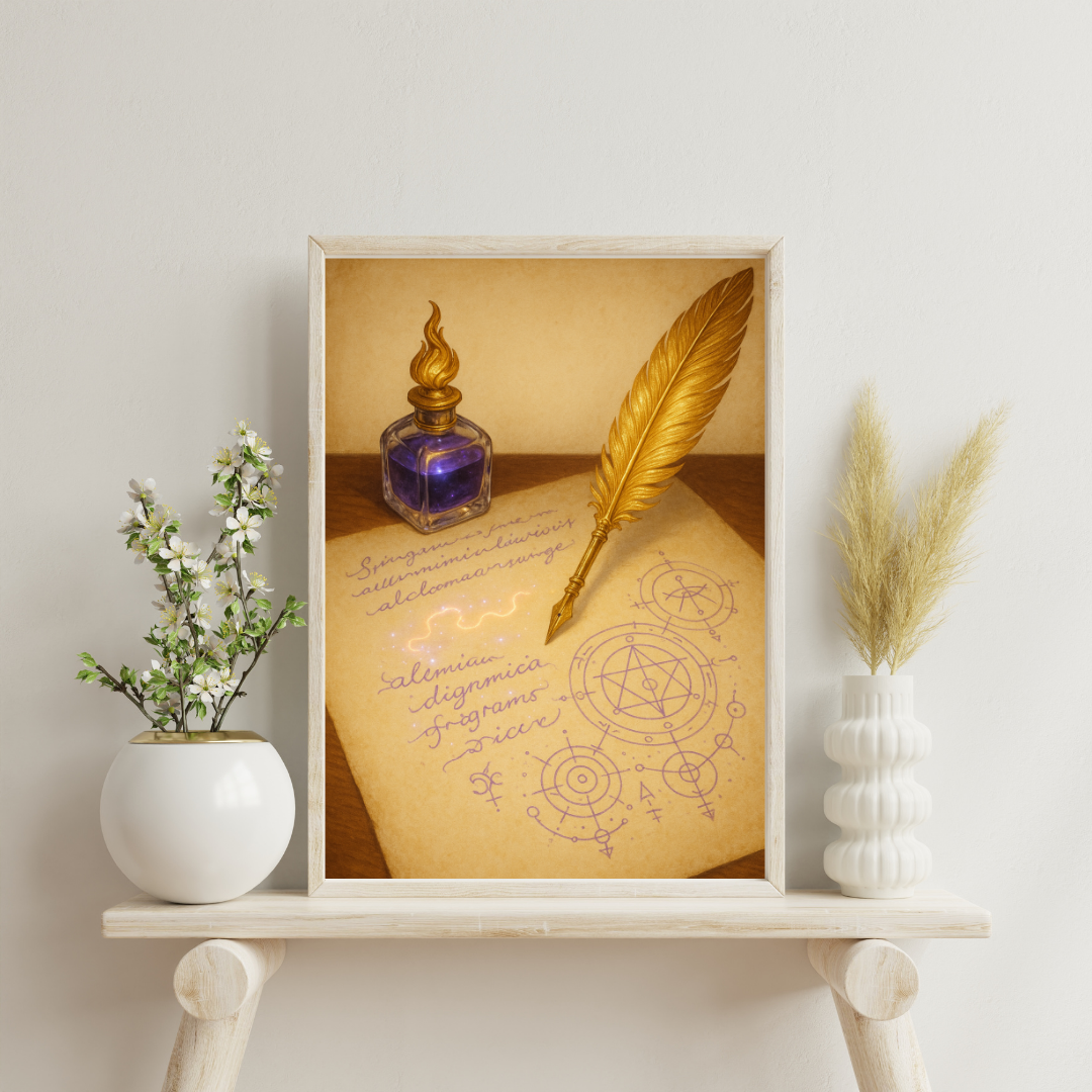 Divine Scriptoriums - The Alchemist’s Ink Digital Print