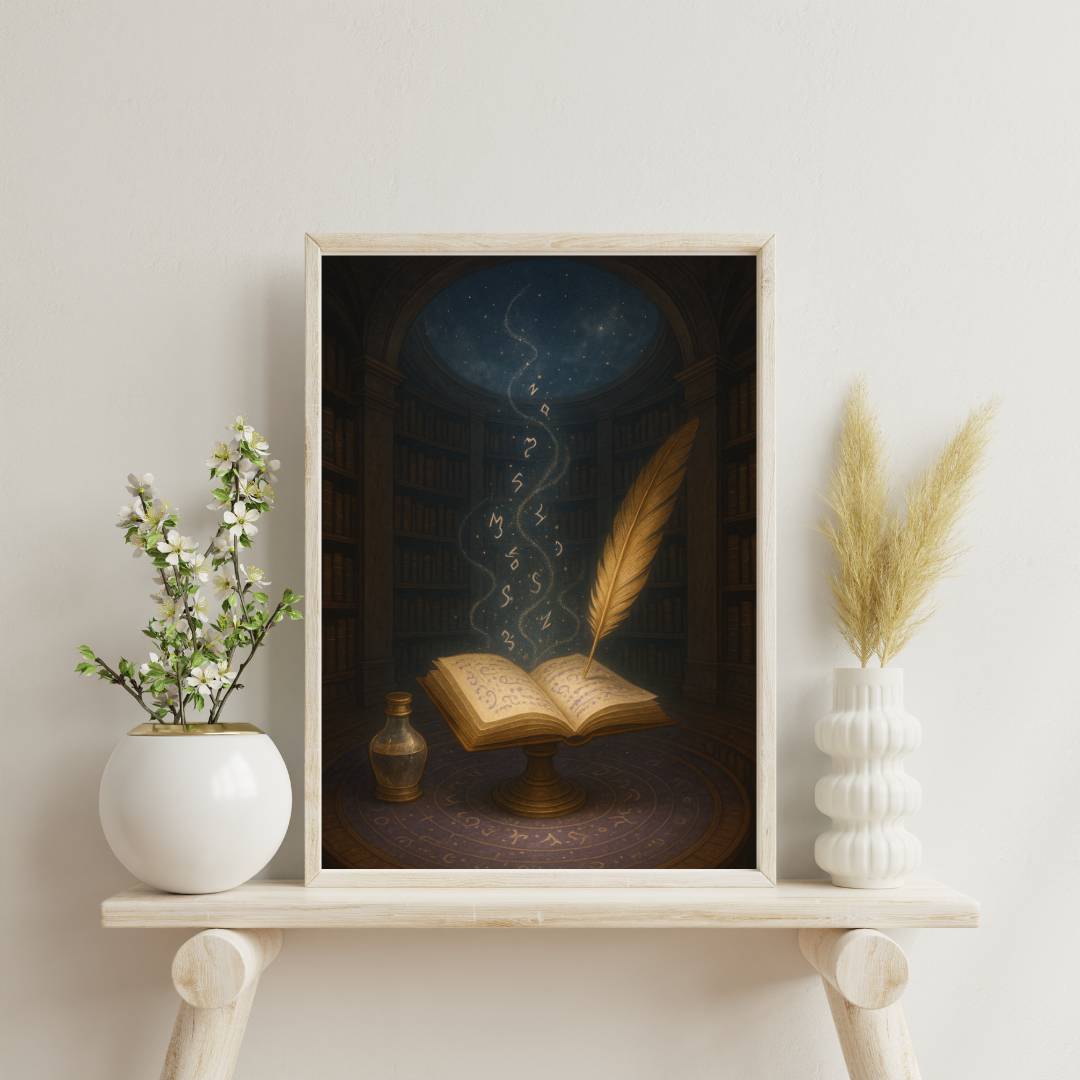 Divine Scriptoriums - The Librarium of Light Digital Print