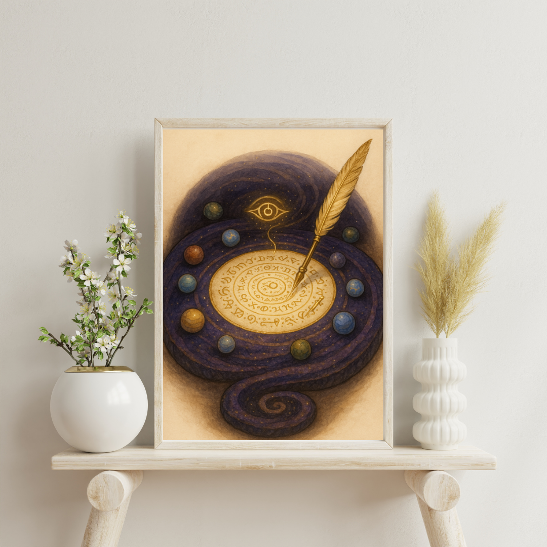 Divine Scriptoriums - The Starlit Ritual Digital Print