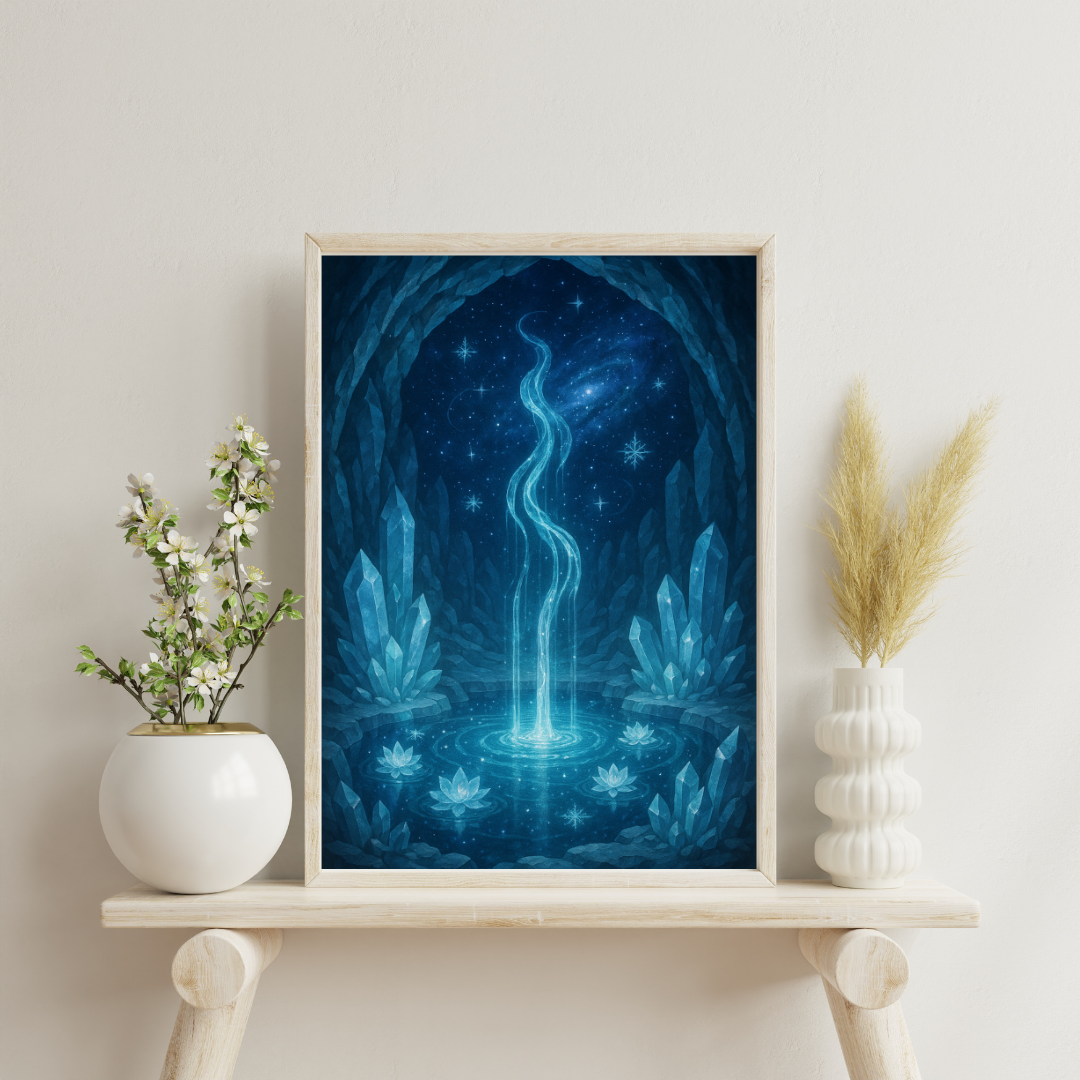 Temples of the Eternal Sky - The Celestial Bath of Renewal Digital Print