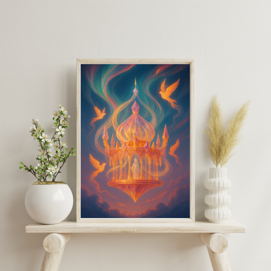 Temples of the Eternal Sky - The Crown of Aurora Sanctum Digital Print
