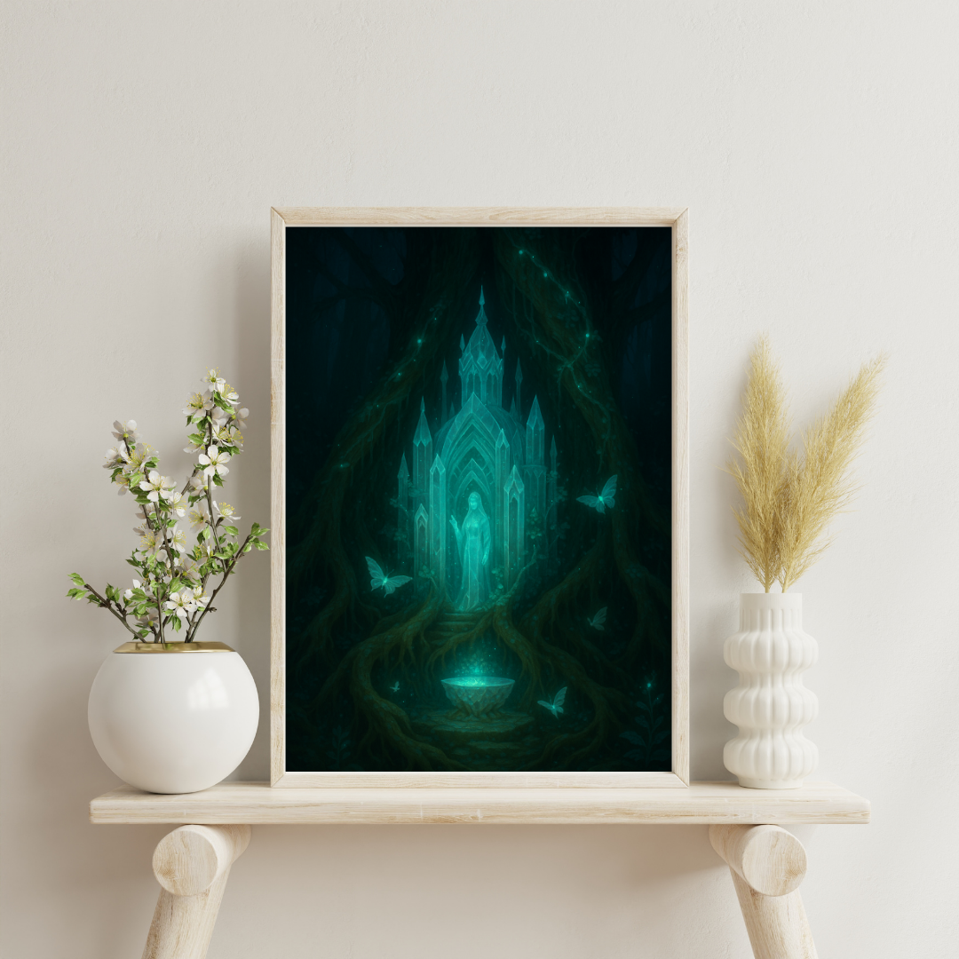 Temples of the Eternal Sky - The Rooted Heart Monastery Digital Print