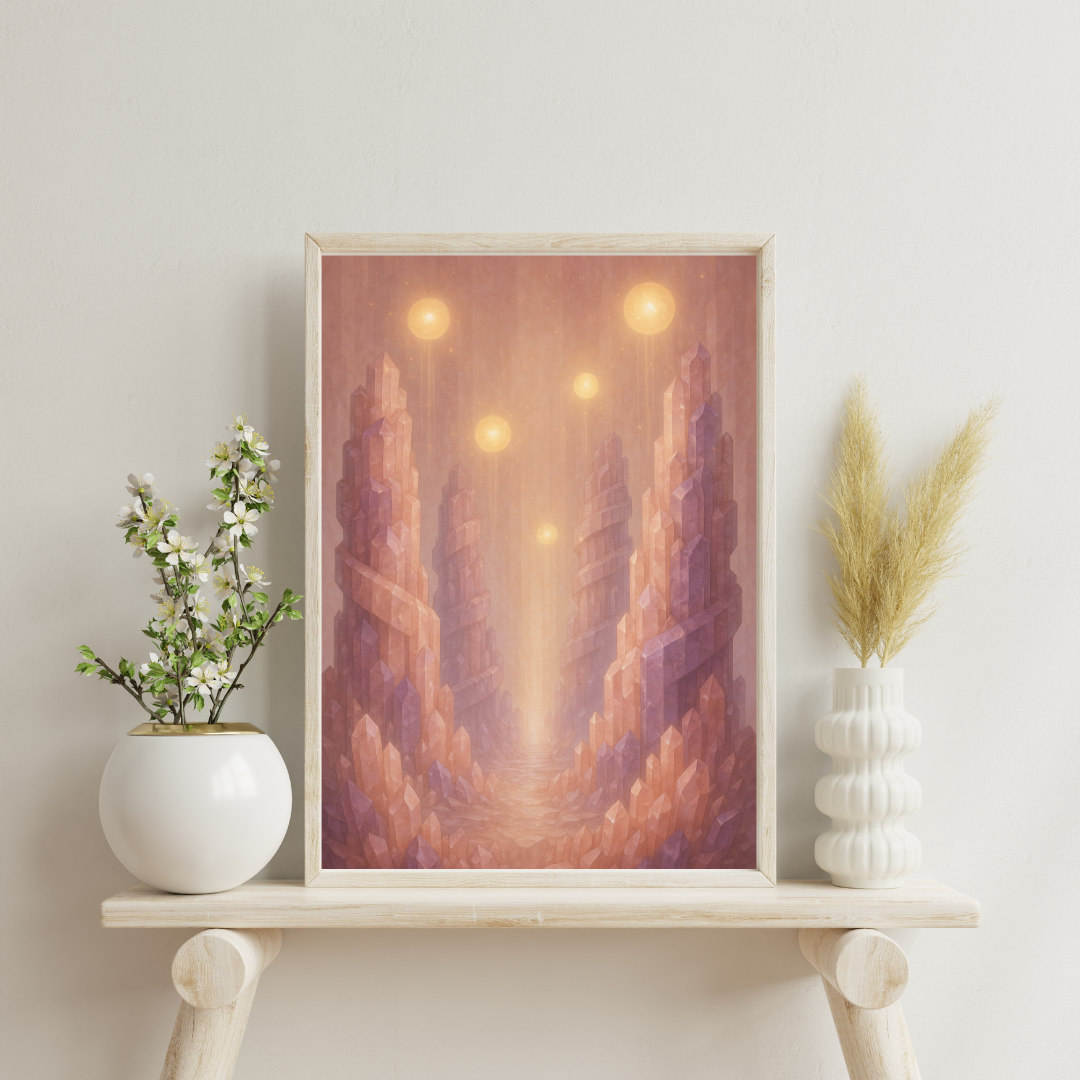 The Celestial Sanctuaries - The Crystal Choir Hall Digital Print