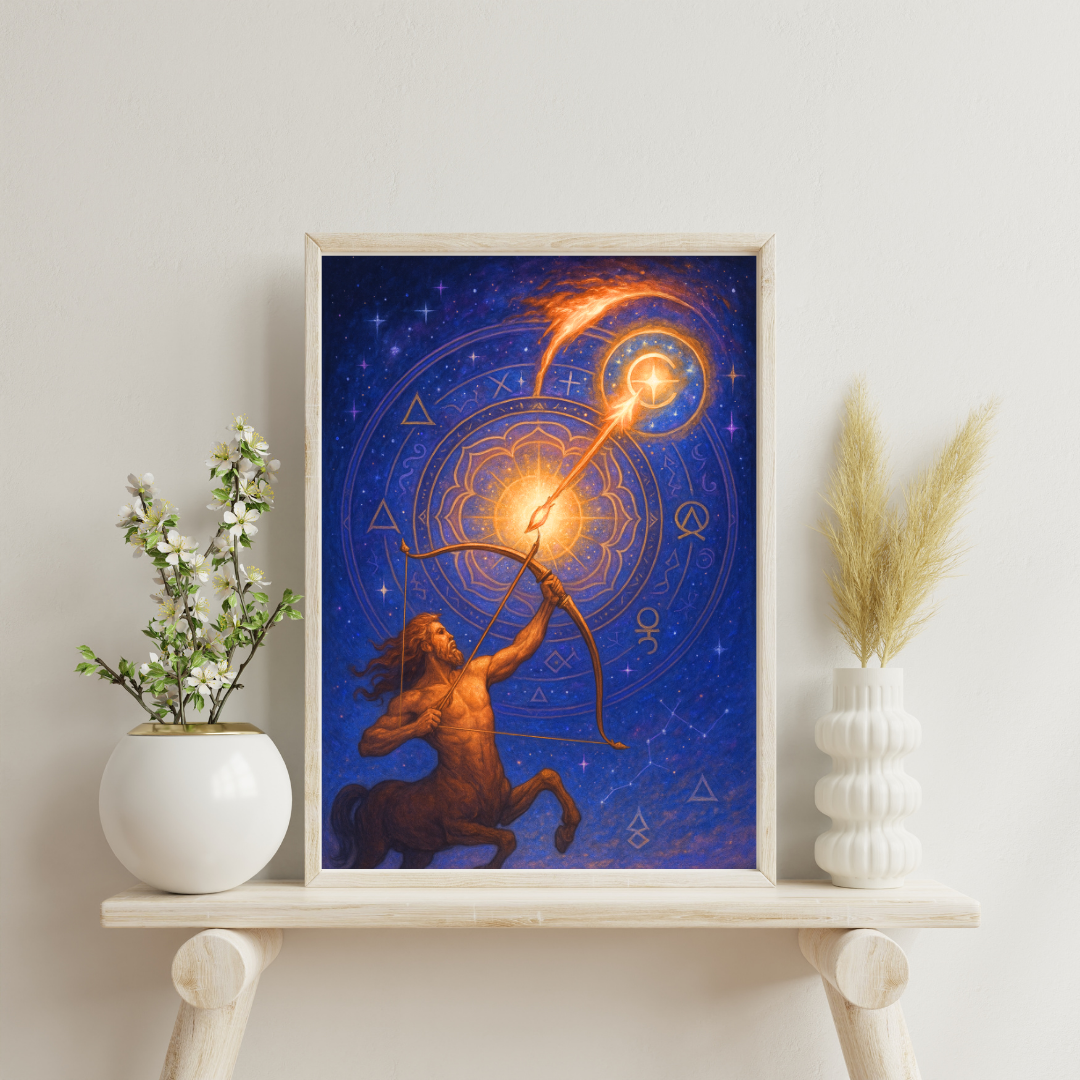 Zodiac Alchemical Mandalas - Sagittarius Digital Print
