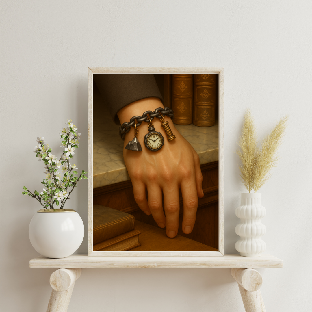 Zodiac Charm Bracelet - Capricorn Digital Print