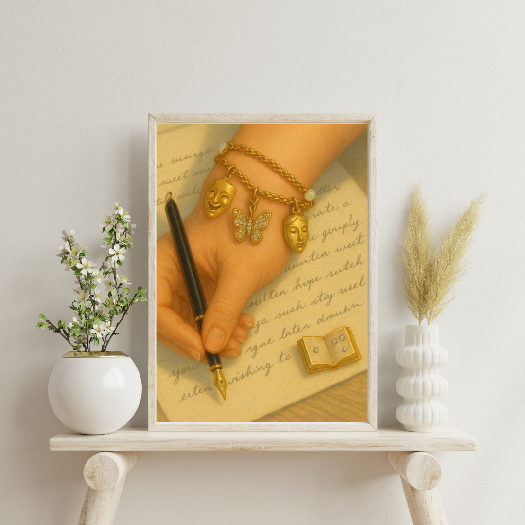 Zodiac Charm Bracelet - Gemini Digital Print