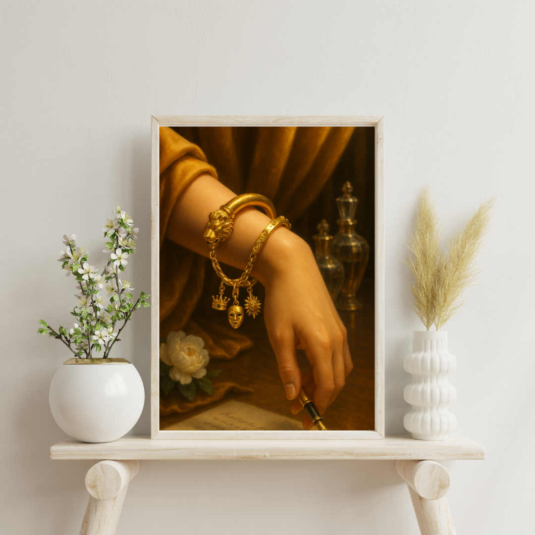 Zodiac Charm Bracelet - Leo Digital Print