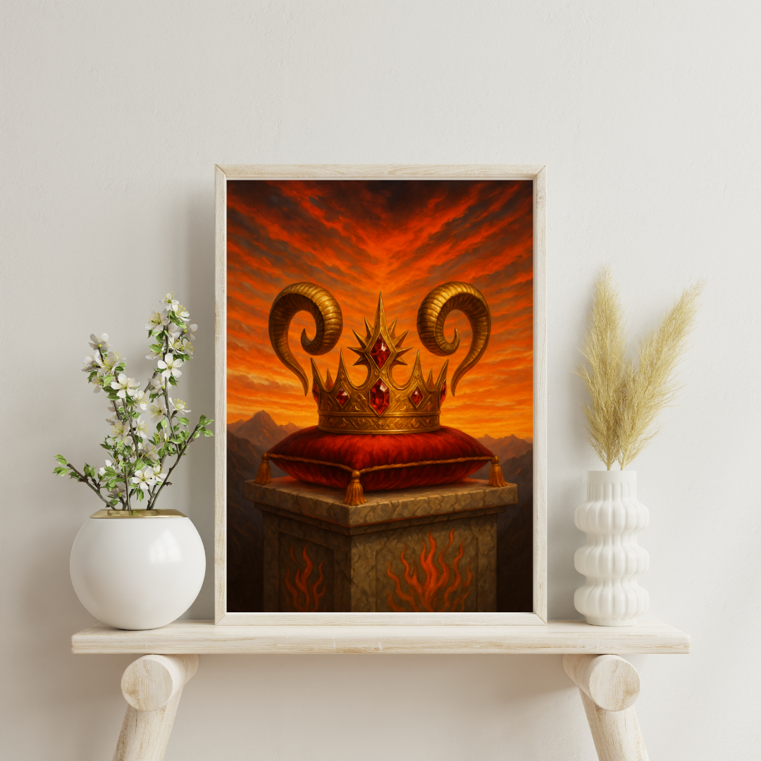 Zodiac Crowns - Aries Digital Print