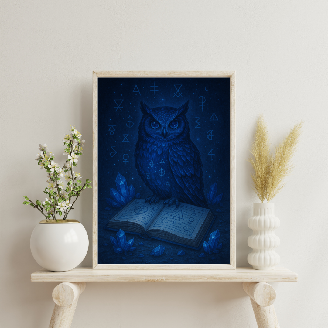 Blue Alchemy - The Indigo Owl Digital Print
