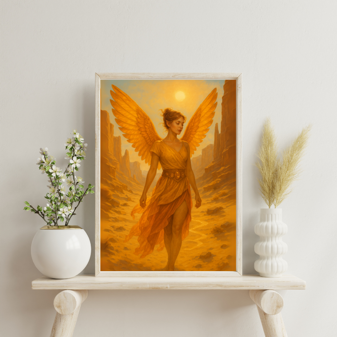 Fairies of the Hidden Realms - The Topaz Fairy of Sunspire Canyon Digital Print