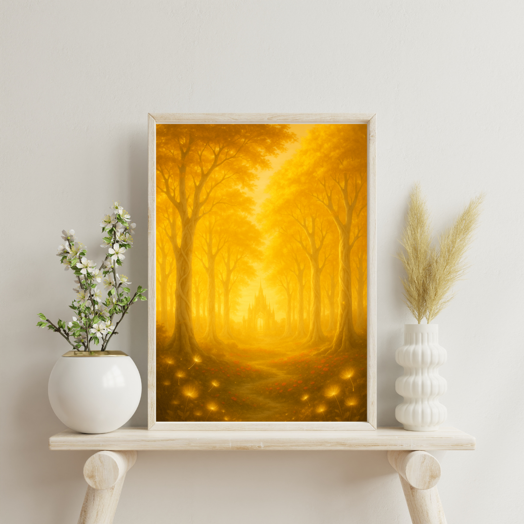 Forests Beyond the Veil - Golden Whisperwoods Digital Print