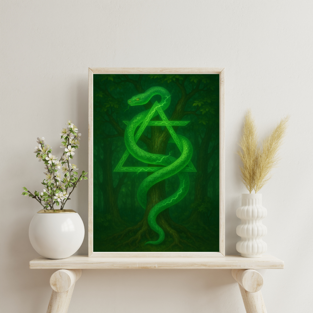 Green Alchemy - The Serpent of Transmutation Digital Print