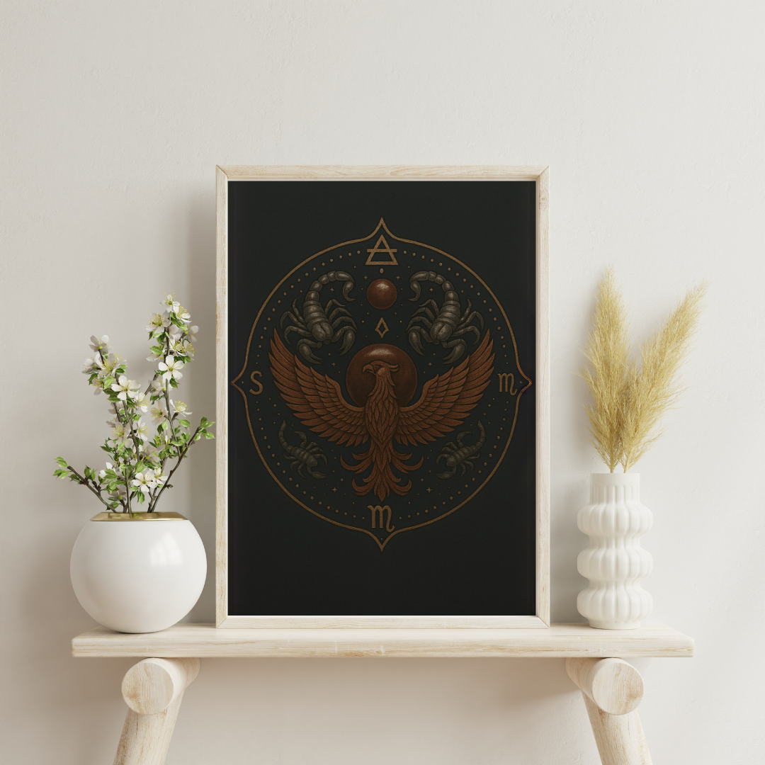 Zodiac Crystal Mandalas - Scorpio Digital Print