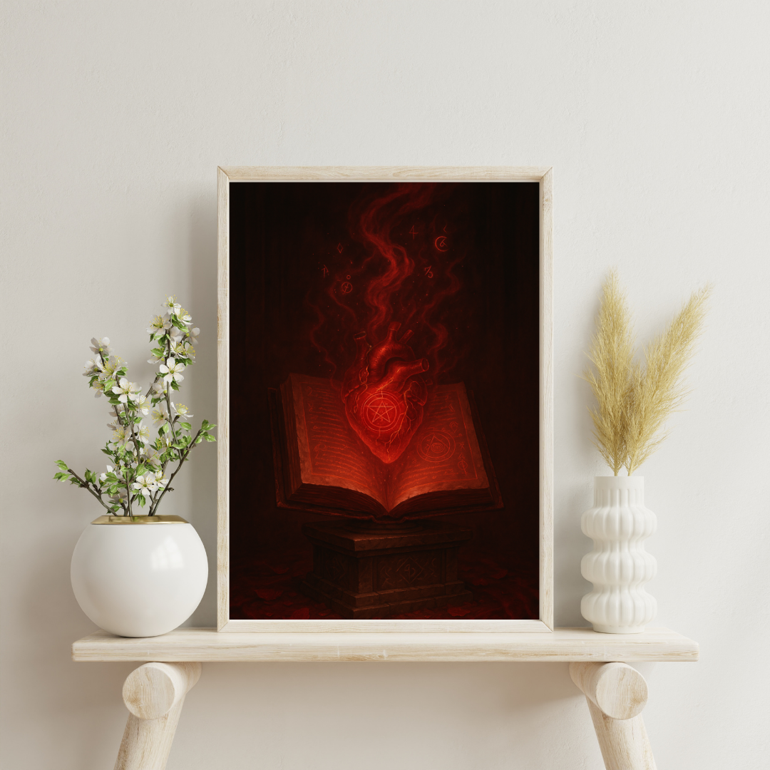 Red Alchemy - The Crimson Manuscript Digital Print