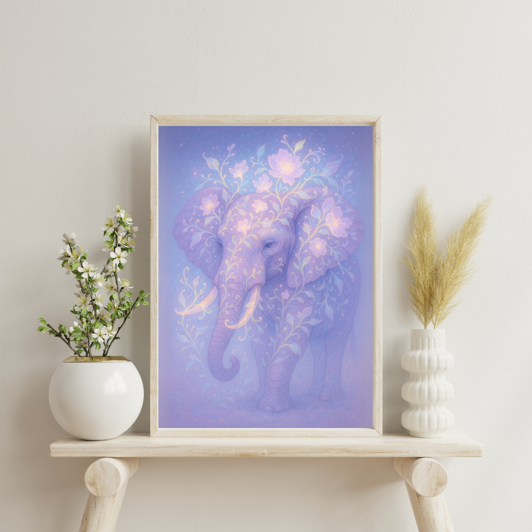 The Stardust Animals - Elephant Digital Print