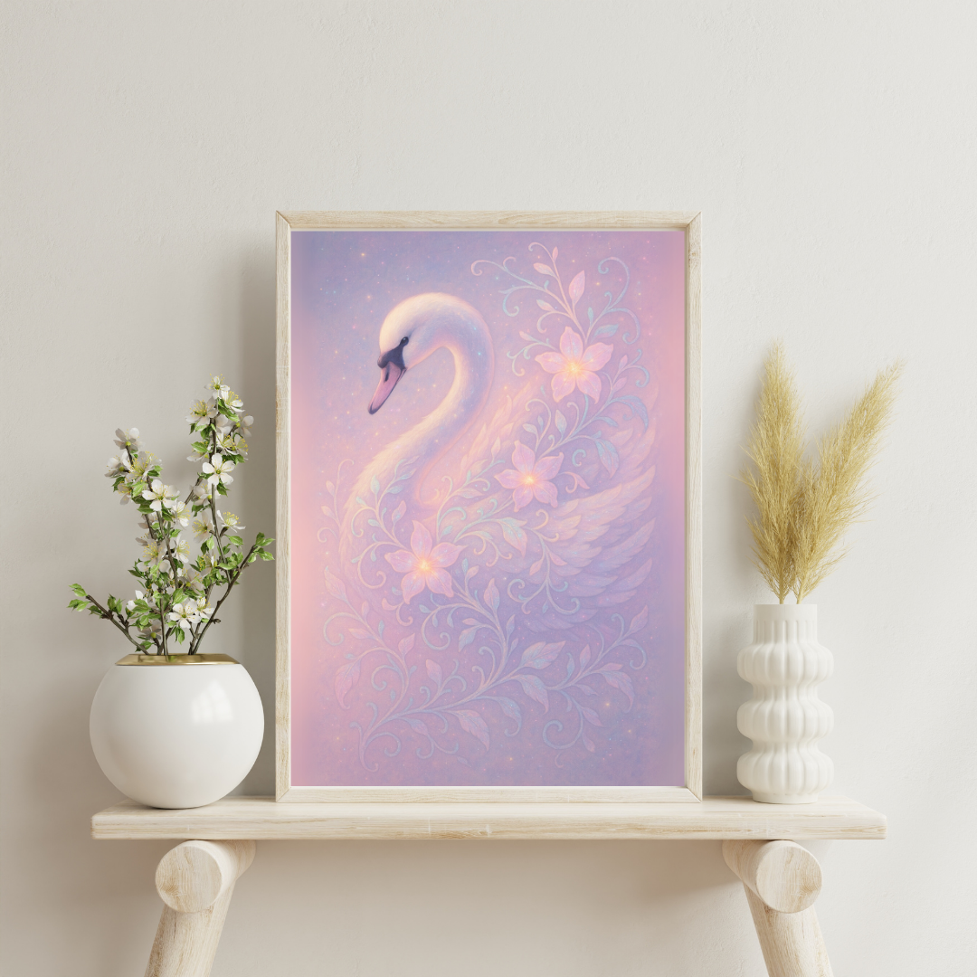 The Stardust Animals - Swan Digital Print