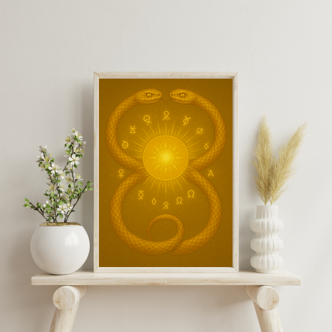 Yellow Alchemy - The Serpent and the Sun Digital Print