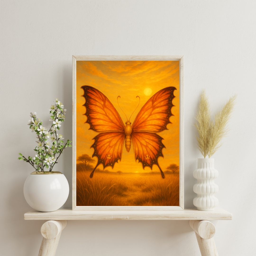 Zodiac Butterflies - Leo Digital Print