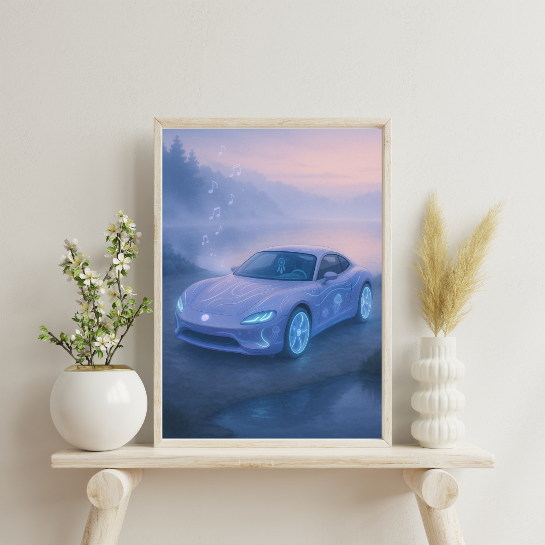 Zodiac Cars - Pisces Digital Print