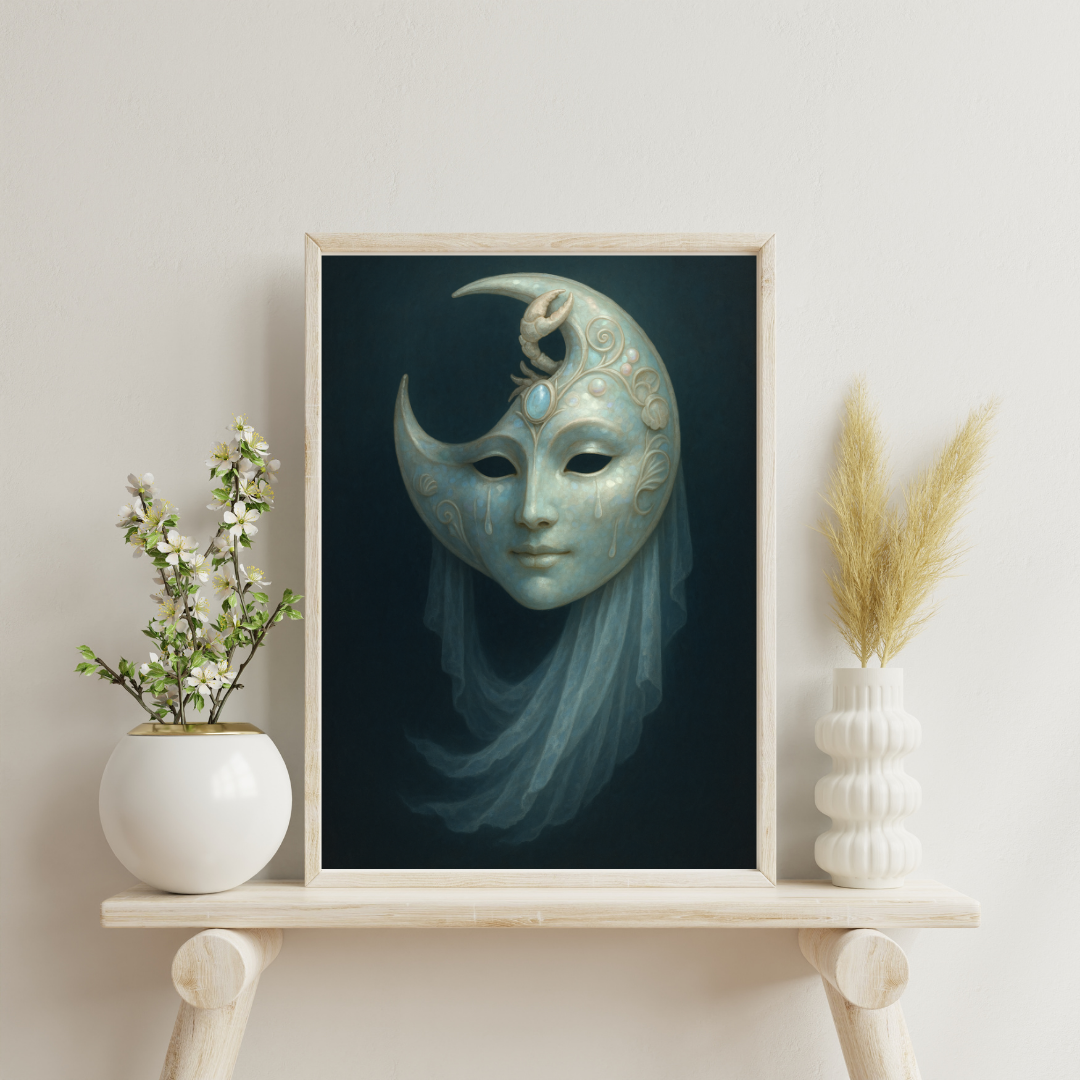 Zodiac Masks - Cancer Digital Print